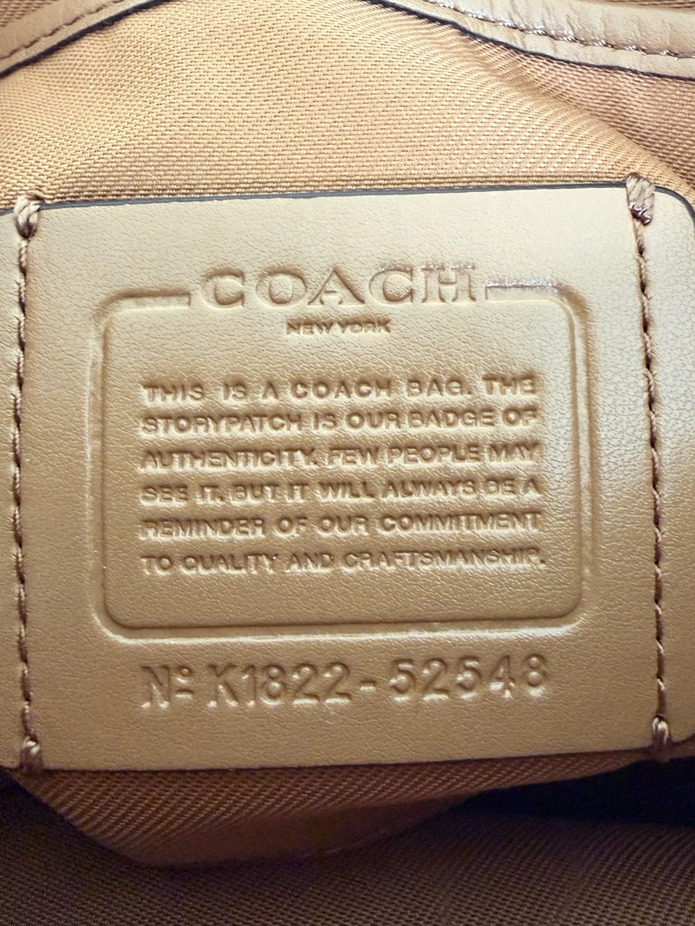Coach Sutton 52548 Pebbled Leather Hobo Shoulder Bag Chalk Gold Tassel - Picture 12 of 12